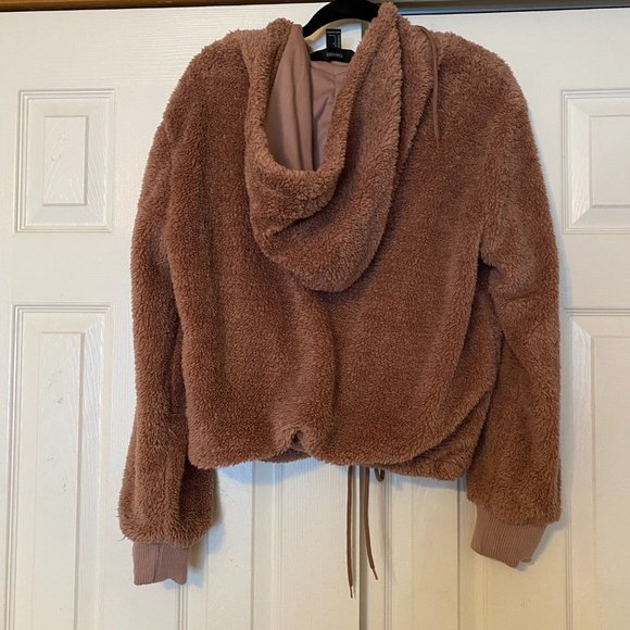 Dusty Rose Sherpa Hoodie - Picture 5 of 9